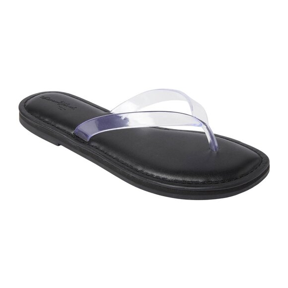 Universal Thread Womens Keilani Thong Flip Flops 93321989 Clear / Black 10M - Picture 7 of 10